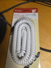 Trisonic Ts-625 , 25-Ft White Modular Coil Cord