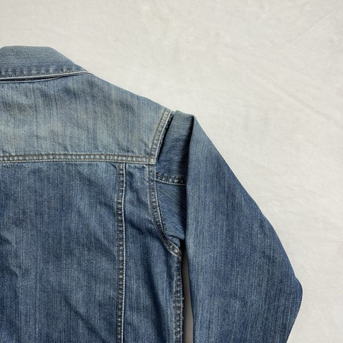 GAP Kids Jean Jacket Youth Medium Blue Distressed Denim - Picture 9 of 19