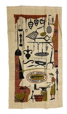 Wert Country Prints Handmade Linen Tea Towel Early American Wrought Iron 17x31