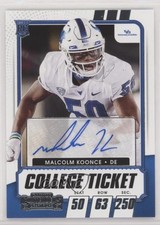 2021 Panini Contenders Draft Picks College Ticket Malcolm Koonce #292 Auto 0w8