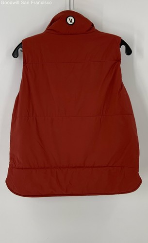 Vuori Orange Sleeveless Zipped Pockets Insulated Womens Vest Size Medium - Picture 2 of 3