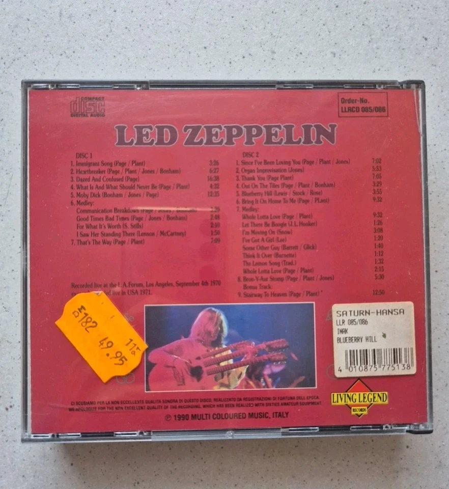 Led Zeppelin CD Live On Blueberry Hill Living Legend - Bild 2 von 4