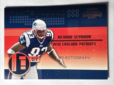 2001 Playoff Contenders Round Numbers Auto Richard Seymour Justin Smith!!