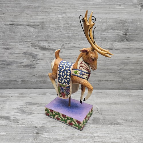 Jim Shore 2004 'Dash Away' Reindeer Blue Blanket 118110 Heartwood Creek Retired