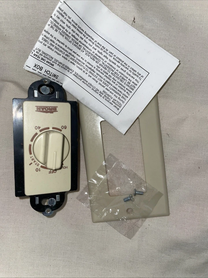 NEW BROAN NUTONE 59V 60-MINUTE TIME CONTROL IVORY - Image 2 of 2