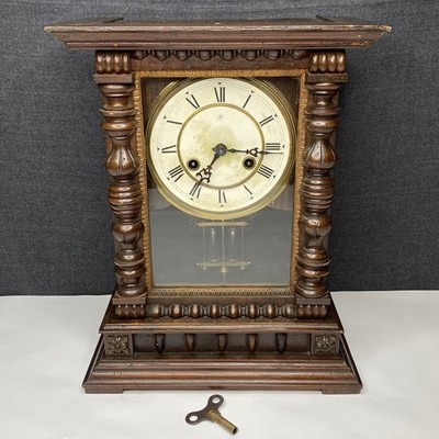 Vintage Junghans Mantel Table Wood Clock w/Chime No 3617 - WORKS