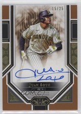 2023 Topps Tier One Advanced Stats Stars Bronze Ink 15/25 Juan Soto Auto v9t