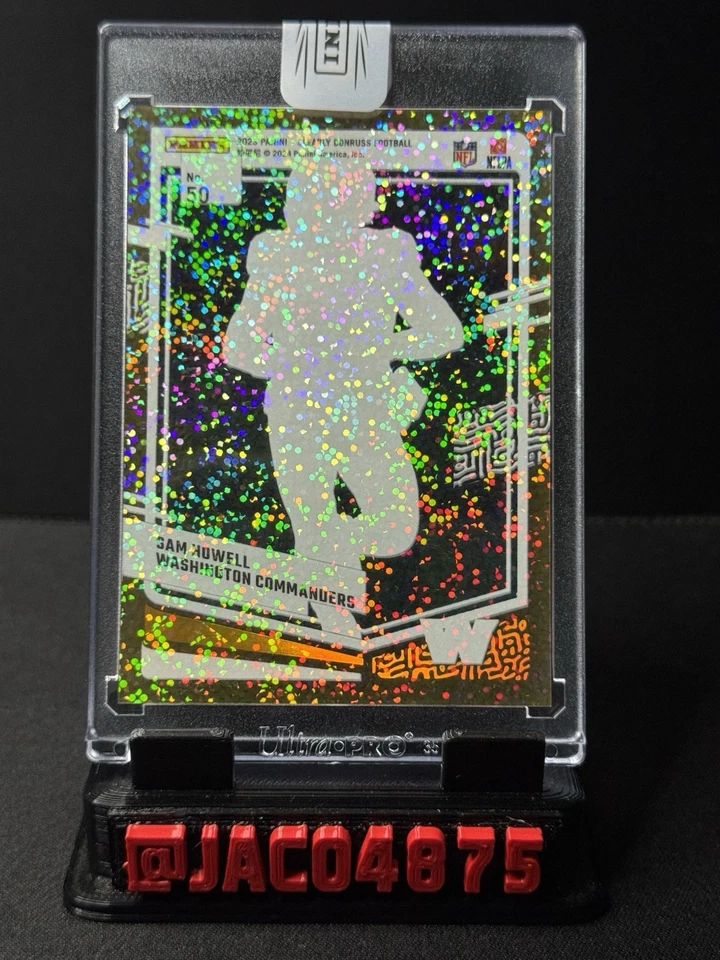 2023 Clearly Donruss #50 Sam Howell Gold Holo 2/5 Commanders *Sealed from Panini - Image 2 of 3