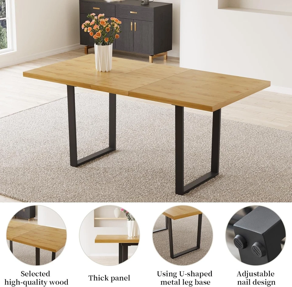 JIEXI Dining Sets,Extendable Dining Table And Chairs for 4/6.Kitchen Furniture - Image 4 of 4