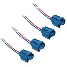 4 Pcs 9005 HB3 Bulb Socket Female Adapters Wiring Harness Connector Female La...