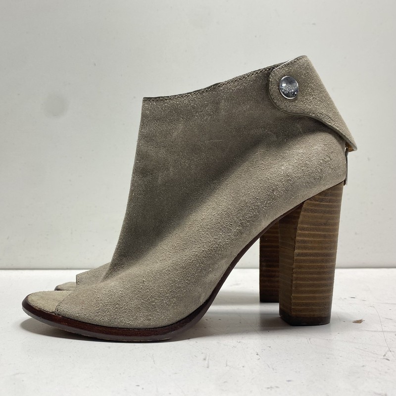 Coach Taupe Peep Toe Booties Women's Size 6.5