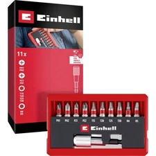 Einhell 118663 Bit Pocket Box 11pc Insert Kit TORX, PH, PZ, Internal Alarm