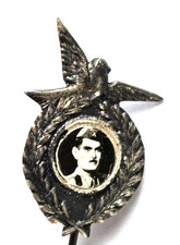 Uralte Anstecknadel USA Polen Franco? Uniform Soldat Adler im Eichenkranz Andenk