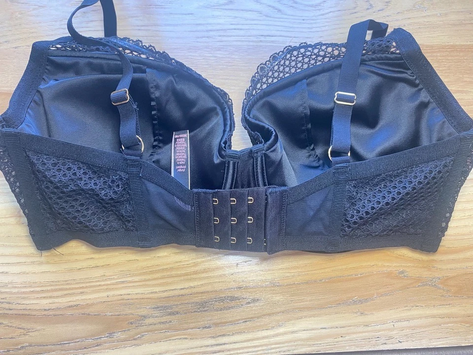 Sujetador Victoria's Secret Negro Talla: 36DDD Sujetador Push Up Nuevo Sin Etiquetas Encaje de Red Foto 3 de 4