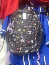 Girls Dark Gray/Purple Rainbow Unicorn Backpack New 