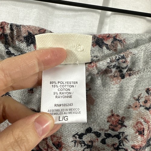 H.I.P Floral Faux Wrap Cottagecore Romantic Hipster Skirt Womens Size L Stretch - 第 8/9 張圖片