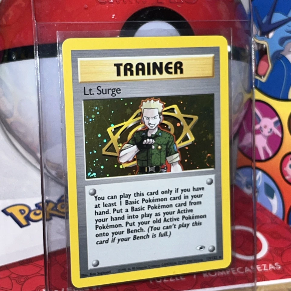 ✨Lt. Surge 017/132 Gym Heroes Holo Authentic Guaranteed Top Notch Shape Vintage - Image 3 of 4