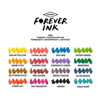 Diamine Forever Inks - 50ml Flaschen - Farbe wählbar