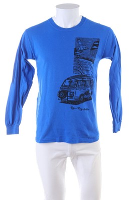 GILDAN Longsleeve-Shirt Print S blau