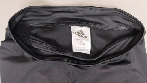 Girls Adidas Aeroready Leggings Size M 10-12 Black With Multi-color Adidas Logo - Picture 5 of 5