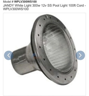 Jandy incandescent spa light white   100ft 12V  #WPLV300WS100 best offer  