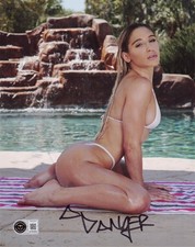 Abella Danger Signed 8x10 Photo Adult Star Authentic Autograph Beckett Witness