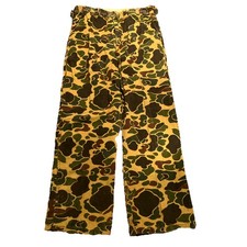 Vintage 70s Duck Frog Skin Camo Hunting Pants Men's 30 x 28 Fatigue