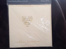 WEDDING invitations 6-pack  SIMON ELVIN  Cream & gold invites - D3/25