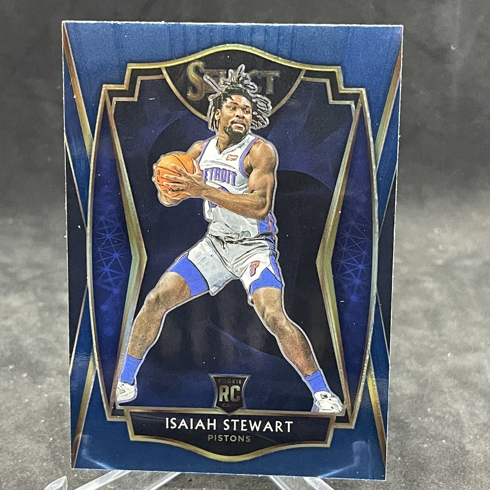 2020-21 Panini NBA Select Isaiah Stewart Blue Premier Level Rookie RC Pistons