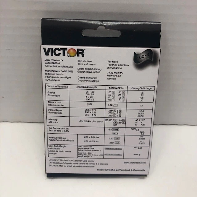 Victor 1100-3A Antimicrobial Compact Desktop Calculator 10-Digit LCD 11003A NEW - Image 2 of 4