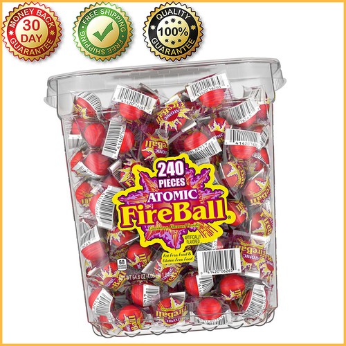 ATOMIC FIREBALLS CINNAMON CANDY Jawbreaker Red Hot Flavor 240 Pieces