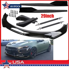 For Dodge Dart Front Bumper Lip Splitter Spoiler Body Kit Side Skirt