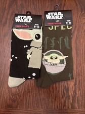 NEW STAR WARS CREW SOCKS SIZE 9-13 2 Pairs