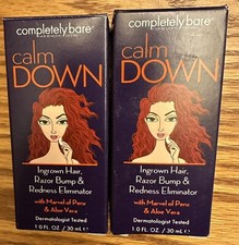 2 Pack Completely Bare Calm Down - Ingrown Hairs, Razor Bumps, Redness