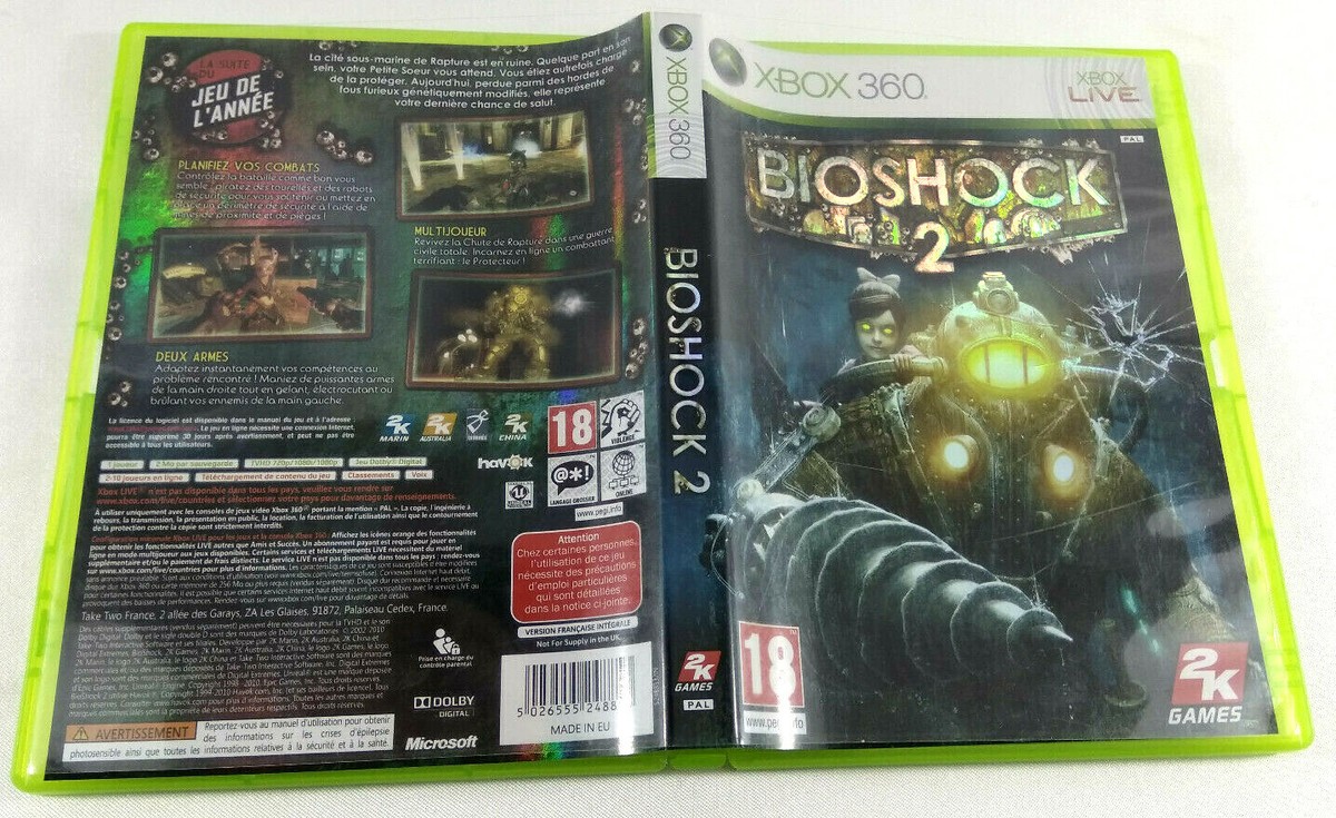 Jeu BioShock - Xbox 360 - Avec Notice - Bon État - PEGI 18