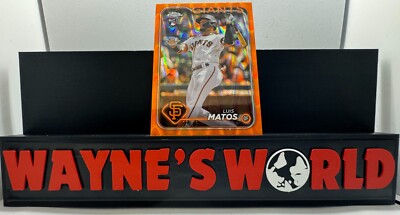 LUIS MATOS 2024 Topps Chrome ROOKIE ORANGE RAYWAVE REFRACTOR /25 #RA-LM Giants