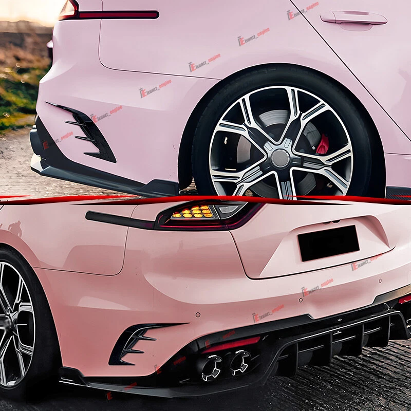 Kit de tampa de canard de ventilação lateral para parachoque traseiro preto brilhante para KIA Stinger 2017-2023 - Imagem 2 de 4