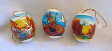 Vintage Easter Eggs Wrapped Foam Taiwan 2" each set of 3 Basket Stuffer