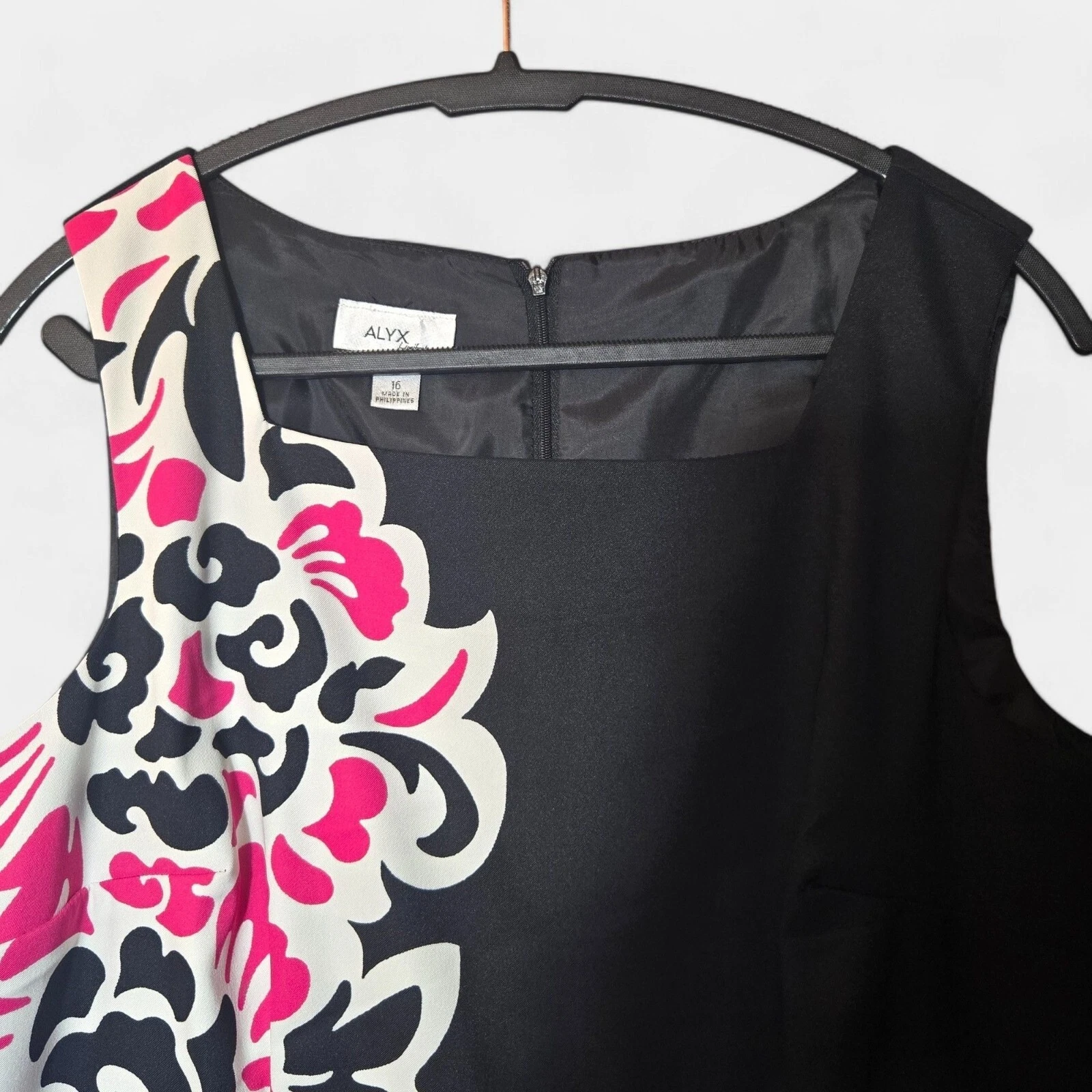 Abito tubino ALYX Limited fantasia floreale laterale 16 nero rosa senza maniche retrò Y2K