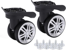 2-Pack Replacement Luggage Wheels for Trolley Case - Durable, Mute, Easy to Inst