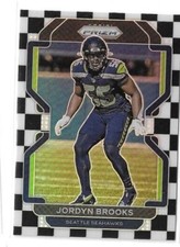 Jordyn Brooks 2021 Panini Prizm Black White Checkerboard Prizm Refractor #48 SP