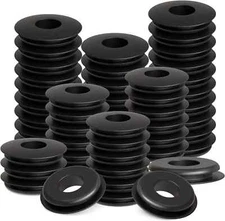Ailbiuko 50 Pcs Rubber Glad Hand Seals, Black Round Gladhand Gaskets for Semi Tr