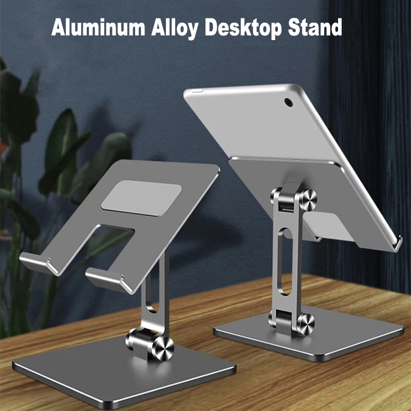 Metal Foldable Tablet Phone Holder Desk Stand For iPad Pro 12.9 11 10.9 Samsung - Image 3 of 4