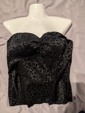 Black Leopard Corset Large