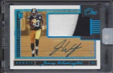 JAMES WASHINGTON 2018 PANINI ONE BLUE RPA 2 COLOR PATCH ON CARD AUTO RC #D 24/99