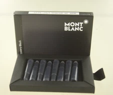 Mont Blanc Fountain Pen Refill Mystery Black Ink Cartridges 8 in box Nr. 105191