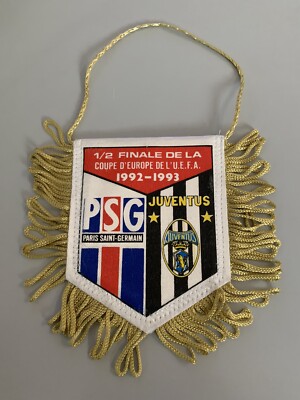 Fanion PSG - Juventus Coupe UEFA 1992-1993 - Pennant Football Collection