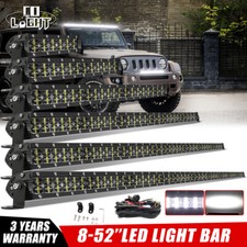 8 14 22 32 42 52 Led Work Light Bar Spot Fog Offroad Driving Atv Utv Suv 4x4 8 14 22 32 42 52 Led Work Light Bar Spot Fog Offroad Driving Atv Utv Suv 4x4