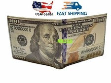 New US 100 Dollar Printed Handcrafted BI-Fold Men's wallet