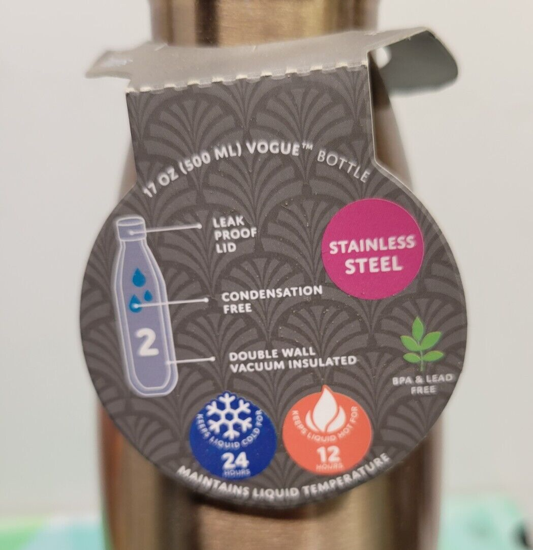 NEW MANNA VOGUE STAINLESS STEEL BOTTLE DIPPED GOLD 2420 U eBay